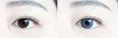 Cocoview Gling Blue colored contact lens, 13.1mm graphic diameter, Monthly wear