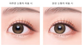 Cocoview Glow Brown colored contact lens, 13.3mm graphic diameter, Monthly wear