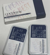 Cocoview Glow Brown colored contact lens, 13.3mm graphic diameter, Monthly wear