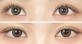 Cocoview Mellow Posey Brown colored contact lens, 13.4mm graphic diameter, Monthly wear