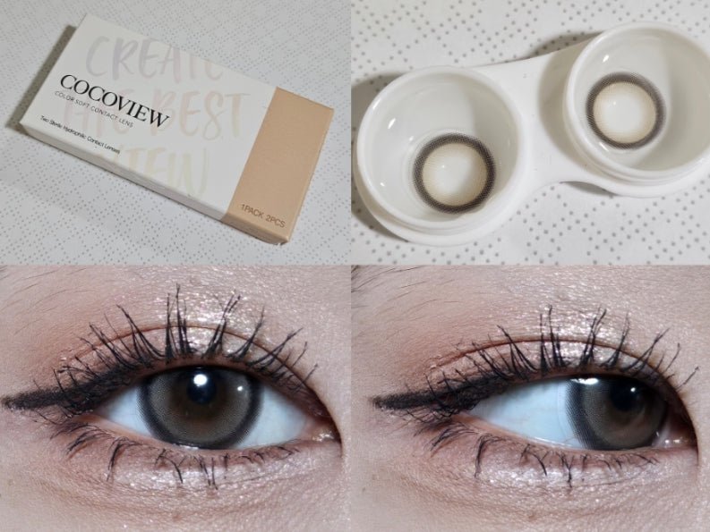 Cocoview Mellow Posey Brown colored contact lens, 13.4mm graphic diameter, Monthly wear