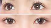 Cocoview Mellow Posey Pink colored contact lens, 13.4mm graphic diameter, Monthly wear