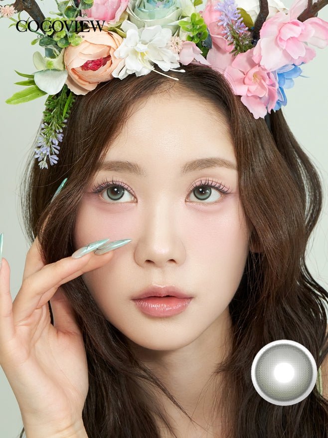 Cocoview Sylvia Green (10p) colored contact lens, 13.3mm graphic diameter, Daily wear