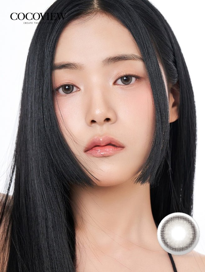 Cocoview Windy Gray (10p) colored contact lens, 13.3mm graphic diameter, Daily wear