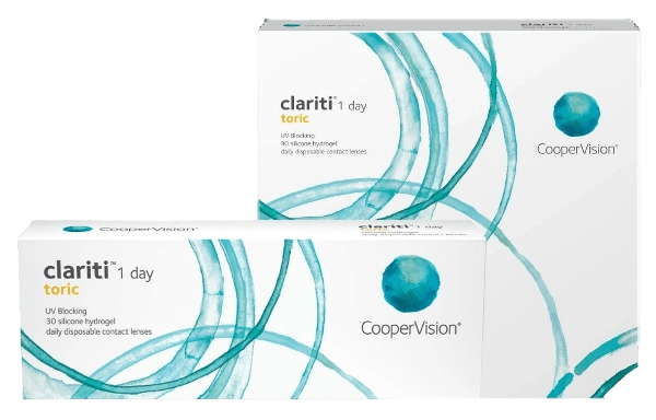 CooperVision clariti 1 day toric Daily (90p) — clear contact lens packaging