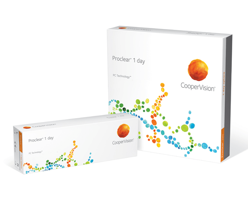 CooperVision Proclear 1 day (90p) — clear contact lens packaging