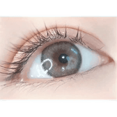 i-DOL Canna Roze Nude Brown — single-eye close-up showing the contact lens appearance