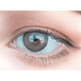i-DOL Canna Roze Nude Brown — single-eye close-up showing the contact lens appearance