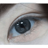 i-DOL Canna Roze Nude Brown — single-eye close-up showing the contact lens appearance