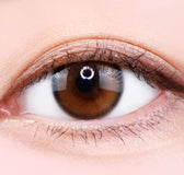 i-DOL Yurial Max Water Brown colored contact lens, 13.3mm graphic diameter, Monthly wear