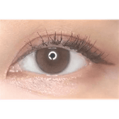 i-DOL Yurial Water Brown — single-eye close-up showing the contact lens appearance
