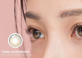 i-DOL Yurial Water Brown — contact lens product information graphic