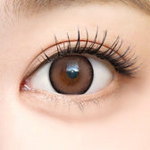 I-SHA Dekame Look At Me Sand Choco colored contact lens, 13.6mm graphic diameter, Monthly wear
