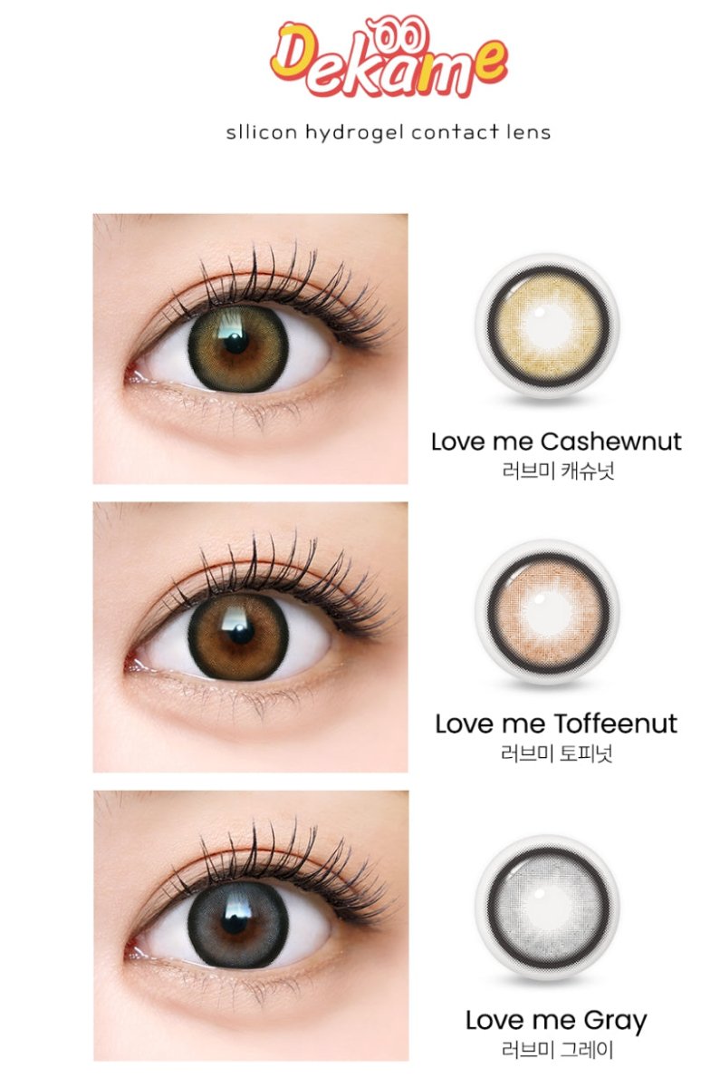 I-SHA Dekame Love Me Cashewnut Brown (10p) colored contact lens, 13.6mm graphic diameter, Daily wear