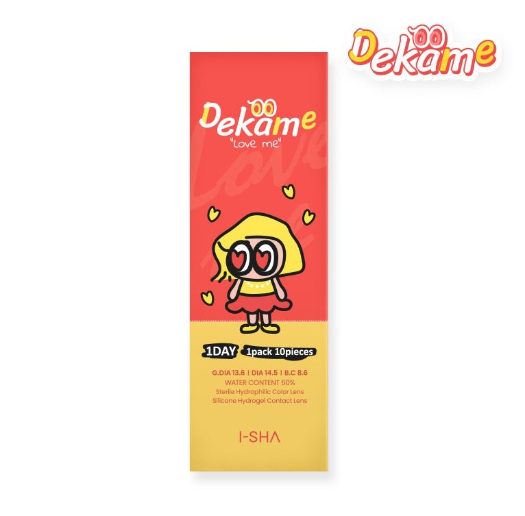 I-SHA Dekame Love Me Gray (10p) colored contact lens, 13.6mm graphic diameter, Daily wear