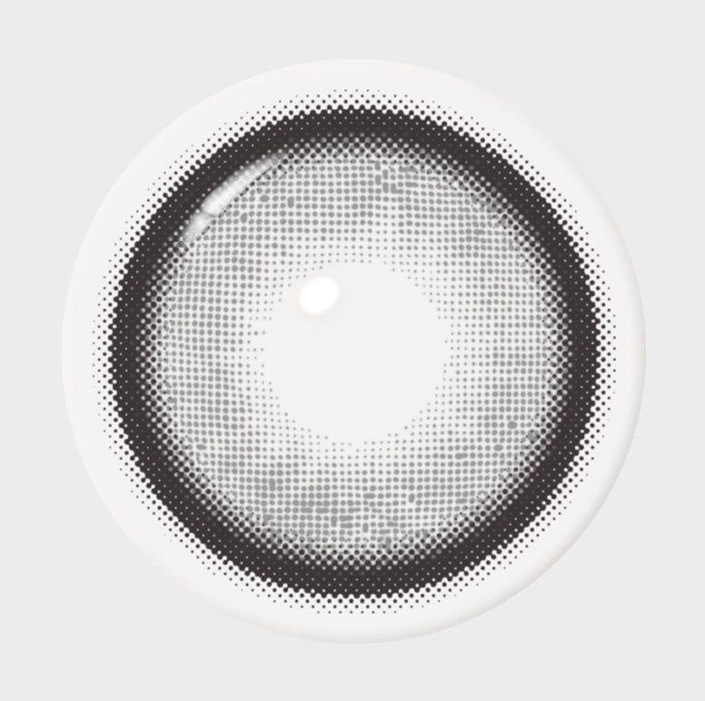I-SHA Dekame Love Me Gray (10p) colored contact lens, 13.6mm graphic diameter, Daily wear