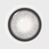 I-SHA Dekame Love Me Gray colored contact lens, 13.6mm graphic diameter, Monthly wear
