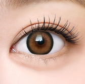 I-SHA Dekame Love Me Toffeenut Choco colored contact lens, 13.6mm graphic diameter, Monthly wear