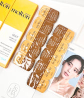 I-SHA Molton Amber Brown (10p) colored contact lens, 13.1mm graphic diameter, Daily wear