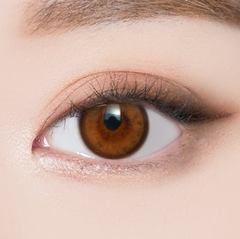 I-SHA Molton Amber Brown (10p) colored contact lens, 13.1mm graphic diameter, Daily wear
