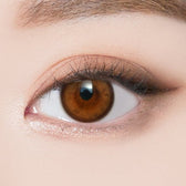 I-SHA Molton Amber Brown colored contact lens, 13.1mm graphic diameter, Monthly wear