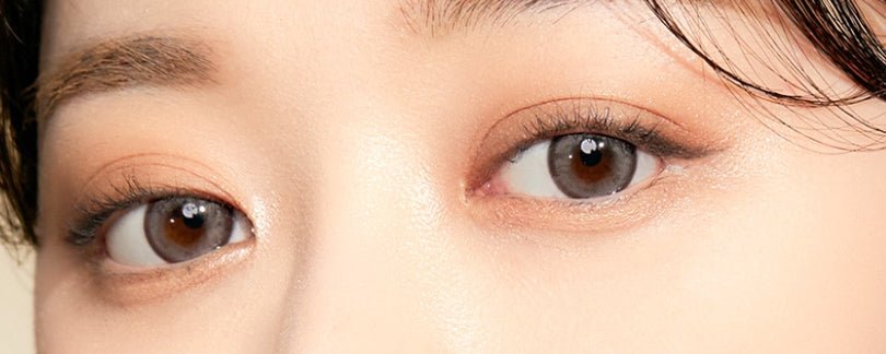 I-SHA Molton Ash Brown colored contact lens, 13.1mm graphic diameter, Monthly wear