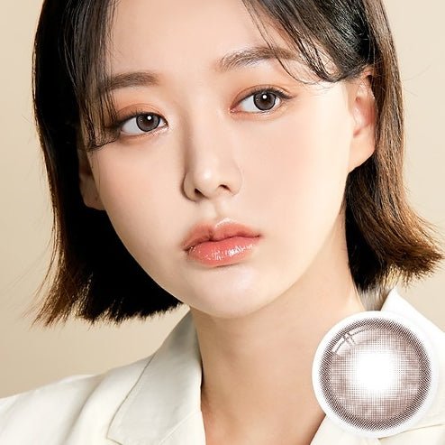 I-SHA Molton Ash Brown colored contact lens, 13.1mm graphic diameter, Monthly wear