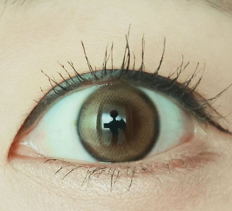 I-SHA Oriana Ariel Brown (10p) colored contact lens, 12.8mm graphic diameter, Daily wear