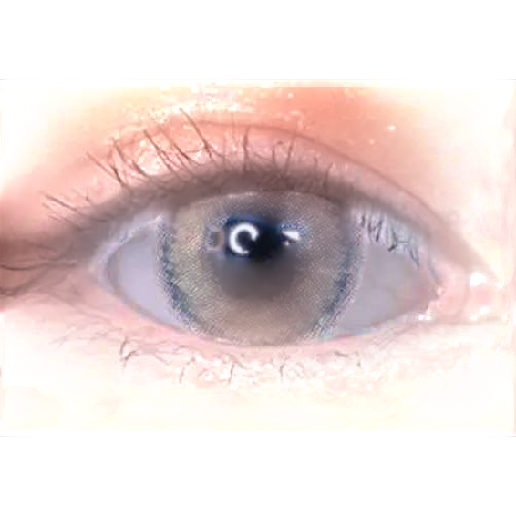 KPOP2 LensTown Lighly Rose Beige 일회용 컬러 콘택트렌즈 착용 모습, 따뜻한 베이지 브라운 색상과 13.4mm 그래픽 직경