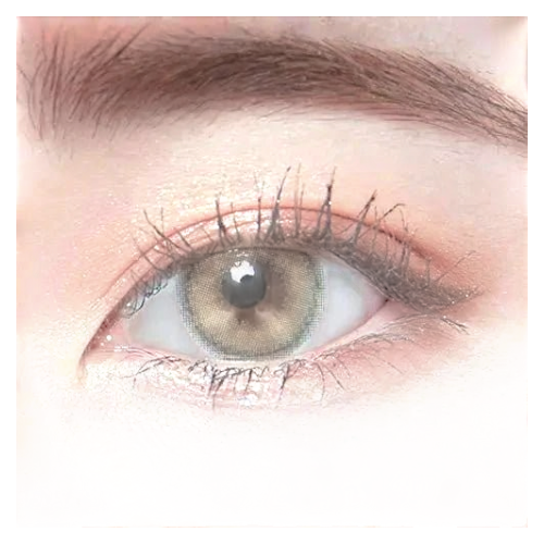 KPOP2 LensTown Lighly Rose Beige 일회용 컬러 렌즈를 착용한 눈, 13.4mm 그래픽 직경의 따뜻한 베이지 브라운 색상
