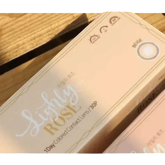 KPOP2 LensTown Lighly Rose Beige 30개입 일회용 컬러 렌즈 패키지