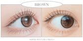 LensRang Bebe Brown colored contact lens, 13.4mm graphic diameter, Monthly wear