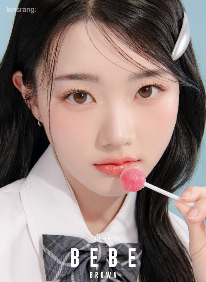 LensRang Bebe Brown colored contact lens, 13.4mm graphic diameter, Monthly wear