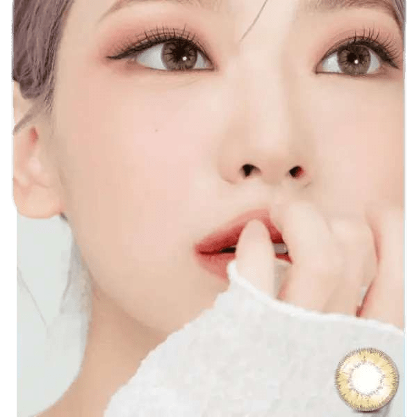 LensRang Intense Brown — model portrait showing the contact lens look