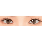 LensRang Intense Brown — both eyes wearing the contact lenses