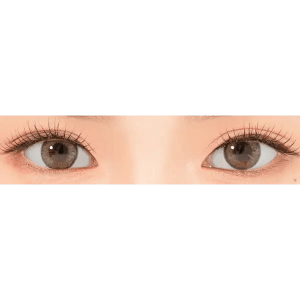 LensRang Intense Brown — both eyes wearing the contact lenses