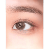 LensRang Intense Brown — single-eye close-up showing the contact lens appearance