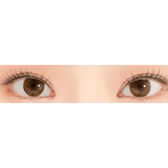 LensRang Iwwiny Brown — both eyes wearing the contact lenses