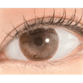 LensRang Iwwiny Brown — single-eye close-up showing the contact lens appearance