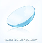 LensRang My View 1Day Clear (20p) colored contact lens, 14.2mm graphic diameter, Daily wear