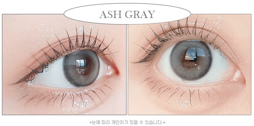 LensRang Sugar Cream Ash Black colored contact lens, 13.6mm graphic diameter, Monthly wear