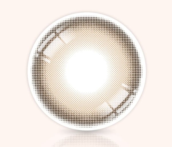 LensRang Sugar Cream Ash Brown colored contact lens, 13.6mm graphic diameter, Monthly wear