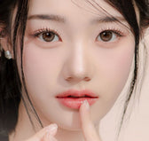 LensRang Sugar Cream Ash Brown colored contact lens, 13.6mm graphic diameter, Monthly wear