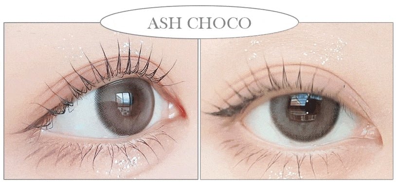 LensRang Sugar Cream Ash Choco colored contact lens, 13.6mm graphic diameter, Monthly wear
