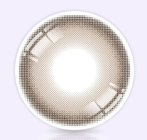 LensRang Sugar Cream Ash Choco colored contact lens, 13.6mm graphic diameter, Monthly wear