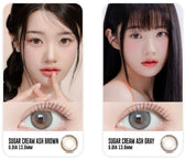 LensRang Sugar Cream Ash Choco colored contact lens, 13.6mm graphic diameter, Monthly wear