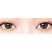 LensTown Back to Basic Street Ash Brown — both eyes wearing the contact lenses