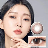 LensTown Back to Basic Street Ash Brown — model portrait showing the contact lens look