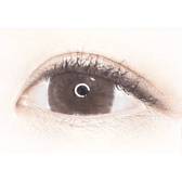 LensTown Back to Basic Street Ash Brown — single-eye close-up showing the contact lens appearance
