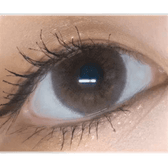 LensTown Back to Basic Street Ash Brown — single-eye close-up showing the contact lens appearance